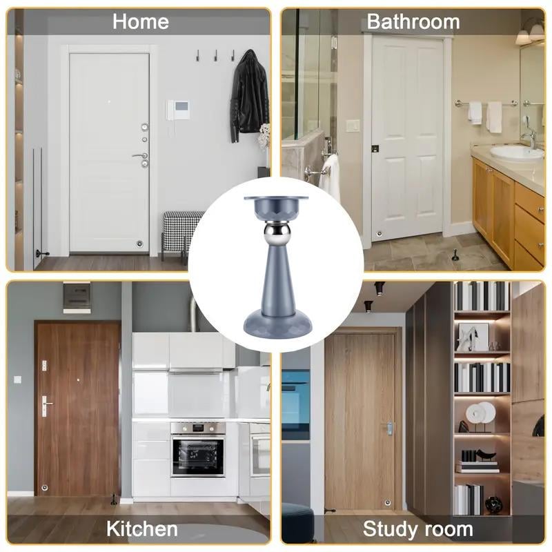 Стопор для дверей магнитный на стену/пол 1 шт. Серый (2743581504) - фото 7 Стопор для дверей магнитный на стену/пол 1 шт. Серый (2743581504) - фото 7