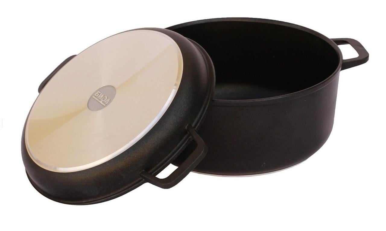 Каструля алюмінієва з кришкою сковородою Биол 3 л (К302П) - фото 2 Каструля алюмінієва з кришкою сковородою Биол 3 л (К302П) - фото 2