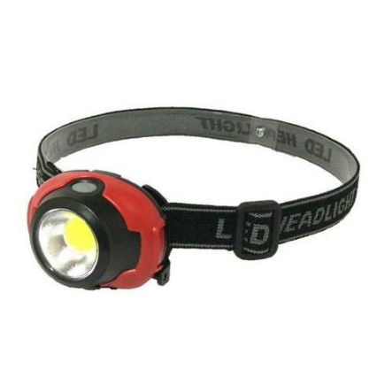 Налобный фонарь 1801-COB с ярким COB LED питание от 3×AAA батареек Красный (2763100810)