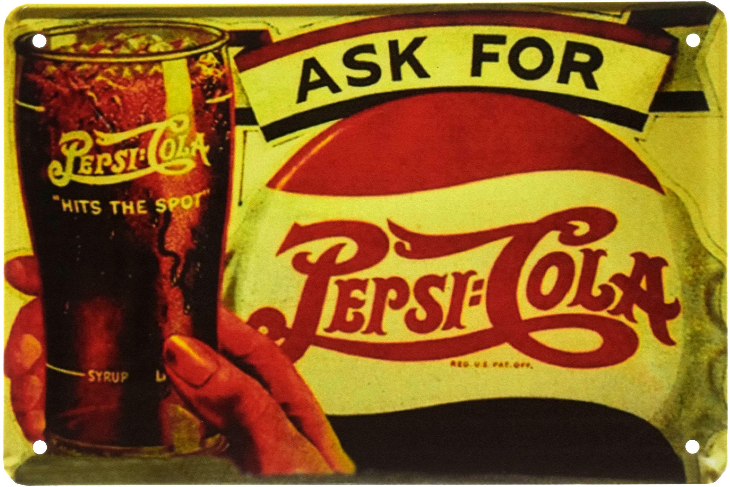 Табличка металева Запитуйте Пепсі-Колу/Ask For Pepsi-Cola 20x30 см