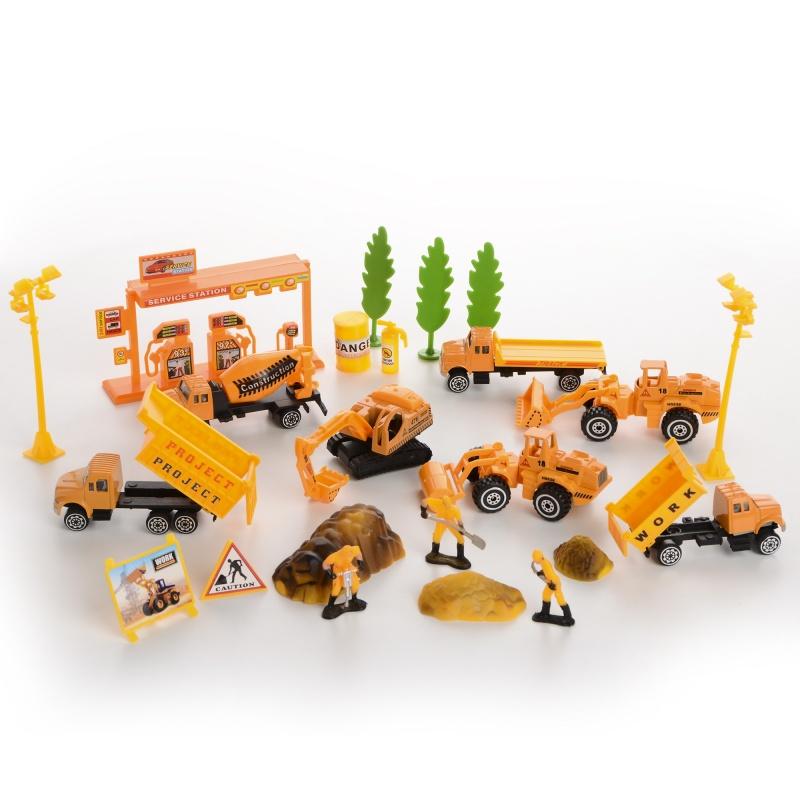 Игровой набор Na-Na Строители Грузовик с фигурками и знаками IM284 (T44-017)