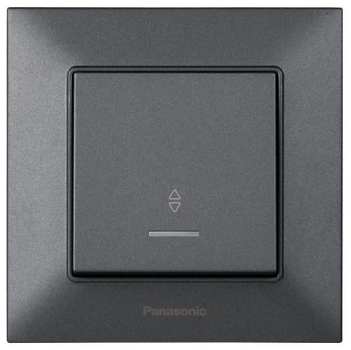 Выключатель проходной Panasonic Arkedia Slim с подсветкой Дымчатый (17858-е)