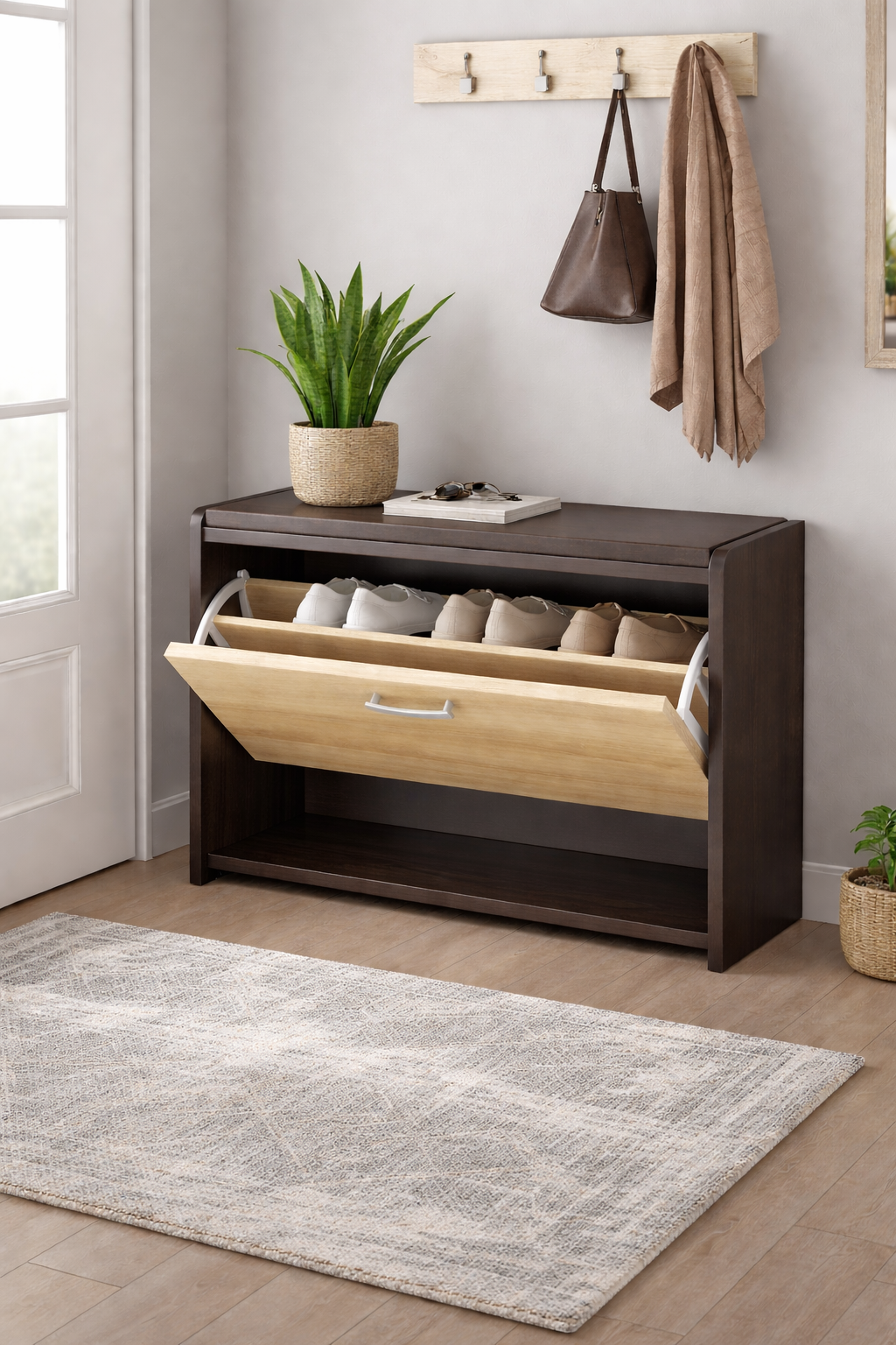 Тумба для взуття Комфорт-2 69,6х30х45,2 см Венге/Дуб самоа (31265789)