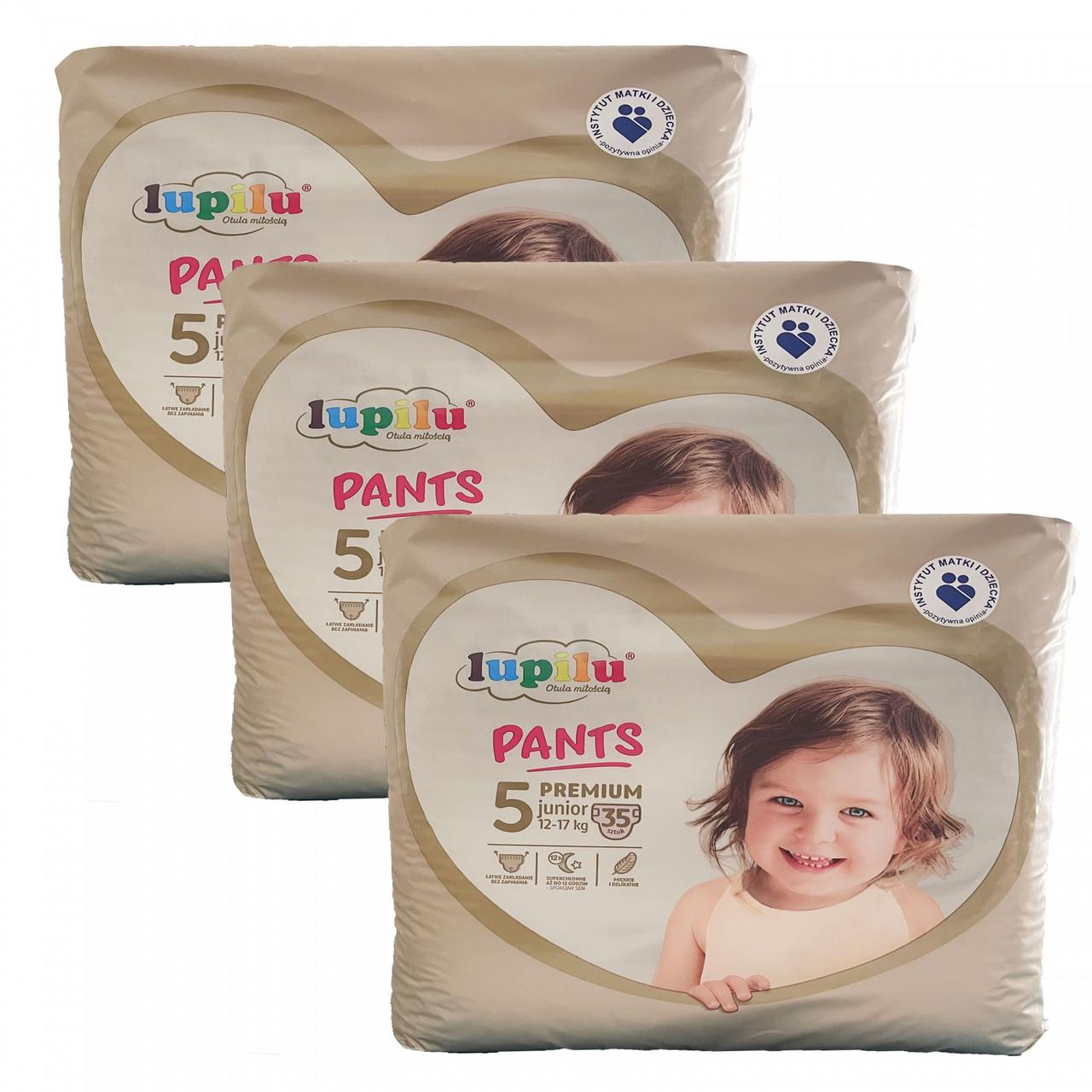 Підгузки-трусики дитячі Lupilu Pantsy Premium Jumbobag р. 5 Junior 12-17 кг 105 шт. (1962021692)