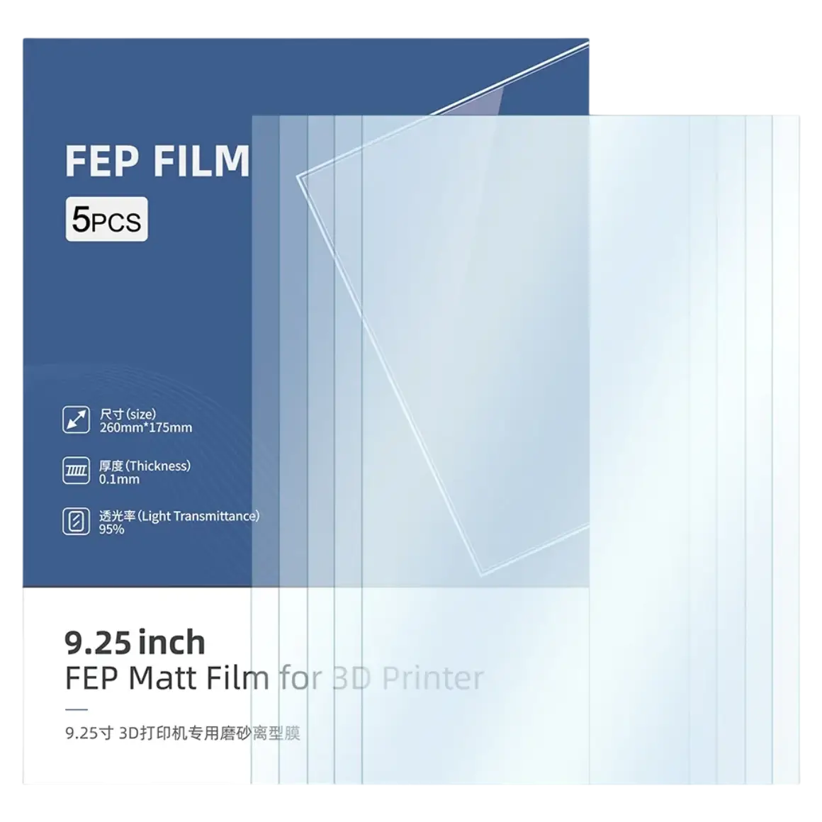 Пленка FEP Matt для 3D принтеров Anycubic Mono X/6K/M3 Plus 260x175 мм 5 шт. (S020080)