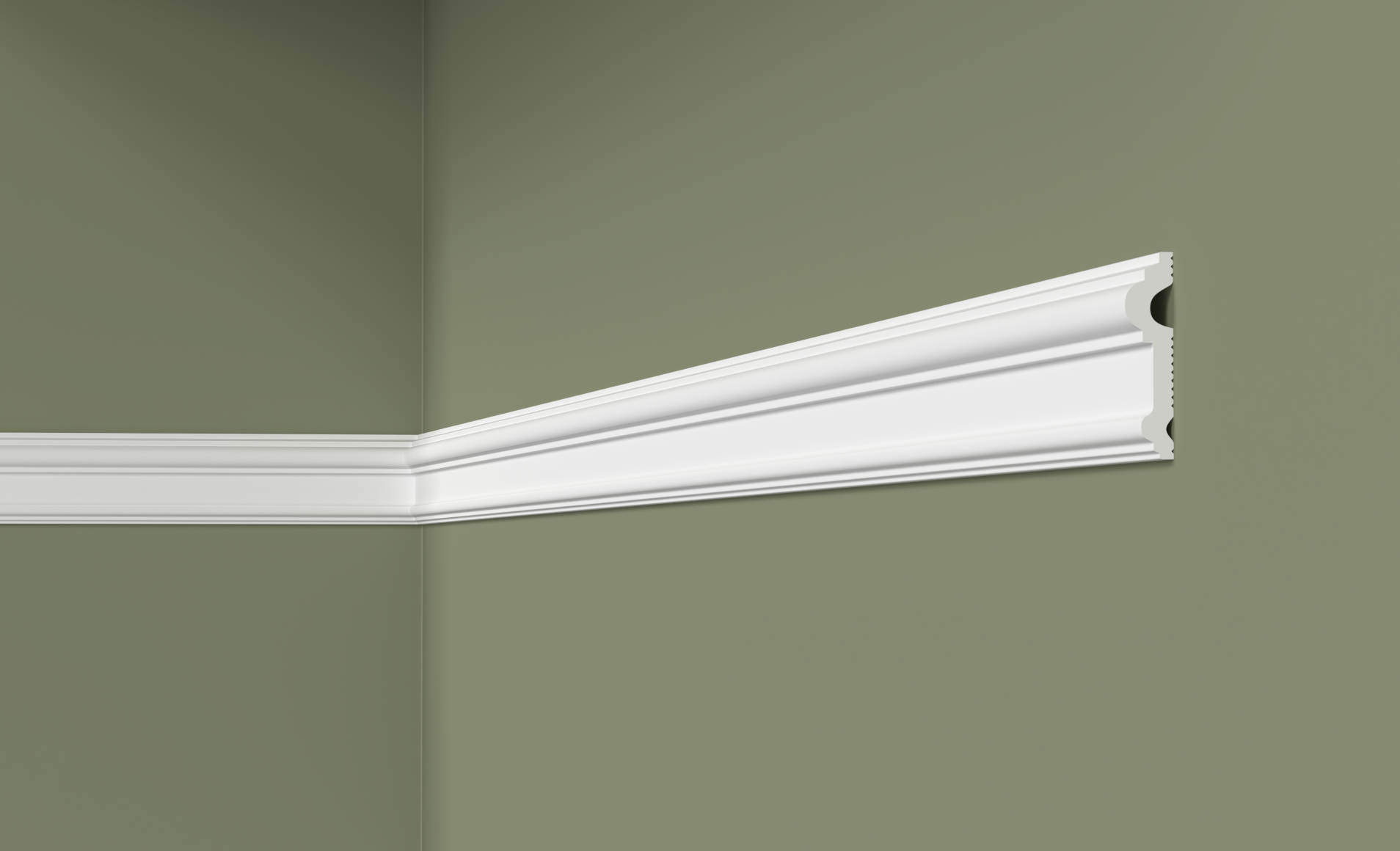 Настенный молдинг BG60/36М гладкий экструдированный 15х60х2000 мм (BG60/36М)