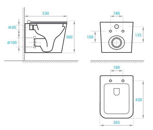 Комплект инсталляции Grohe KVADRO Slim Duroplast/Soft-close (K38772001) - фото 5