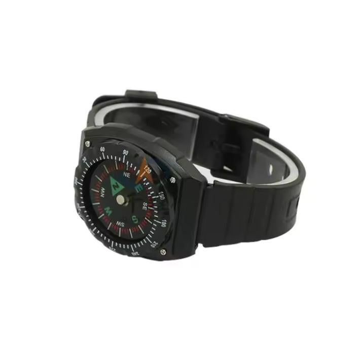 Компас наручный жидкостный с регулируемым ремешком Черный (2401)
