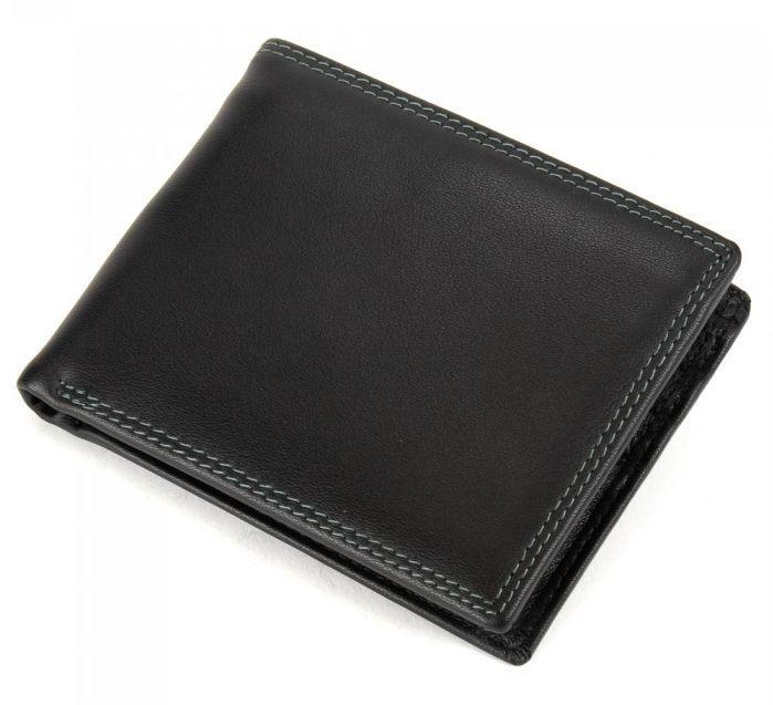 Портмоне кожаное мужское Tiding Bag Черный