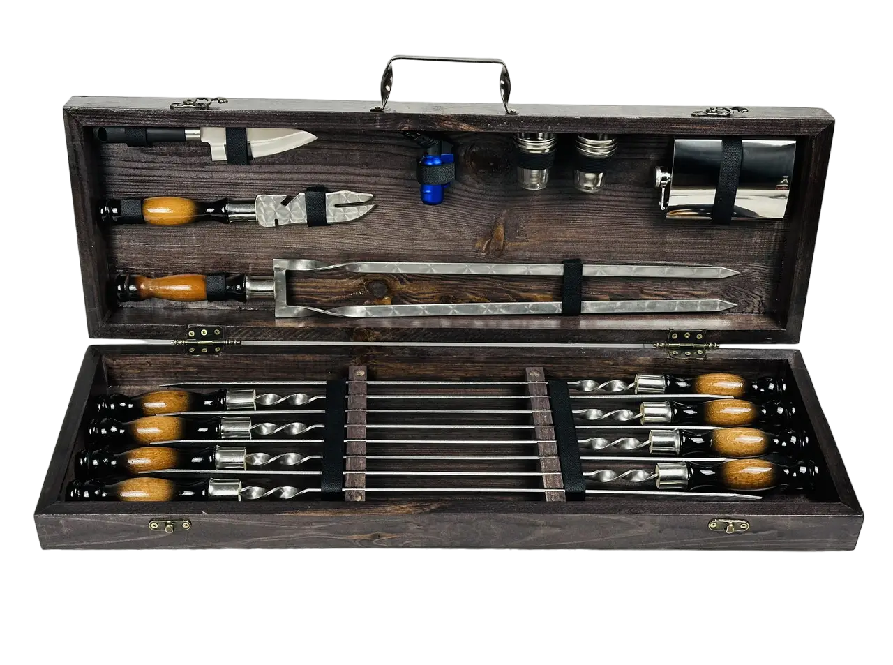 Набір шампурів Скіф у дерев'яному кейсі (10447847)