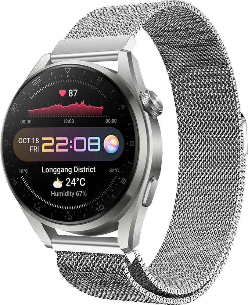 Ремінець Міланська петля Milano Huawei Watch 3 Pro Silver (22527) Ремінець Міланська петля Milano Huawei Watch 3 Pro Silver (22527)