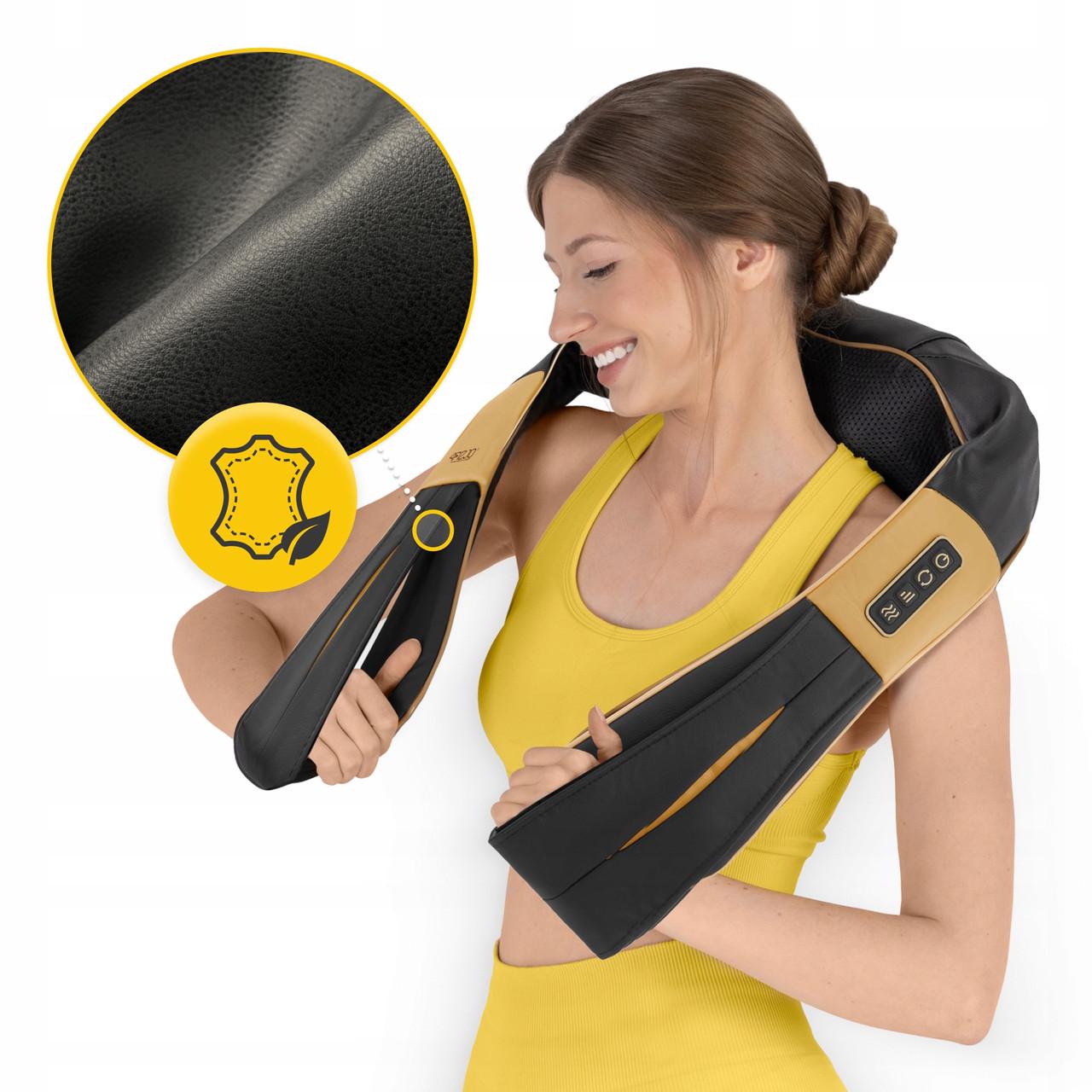 Накидка-массажер 4fizjo Shiatsu Ultra+ для шеи и спины аккумуляторный Black/Gold (P-5907739319081) - фото 10