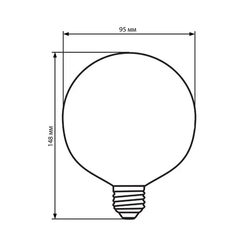 Лампа светодиодная FL-420 энергосберегающая 8W G95 E27 2350К (1511630213) - фото 4