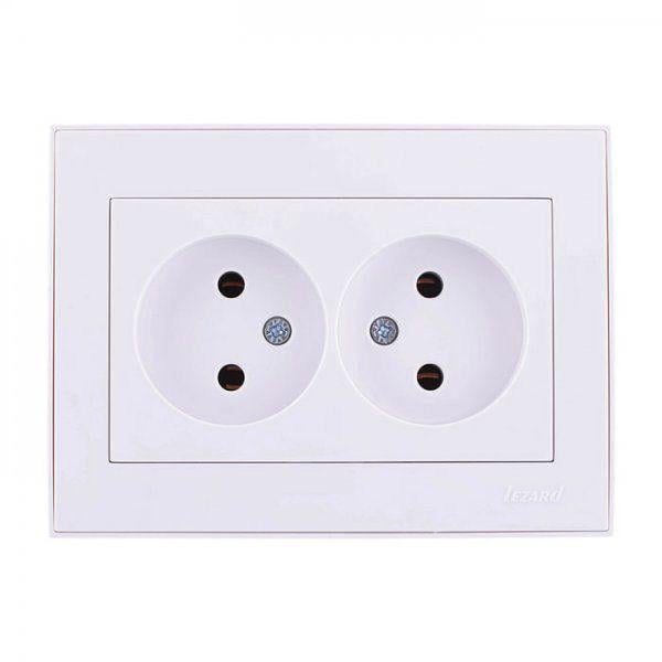 Розетка Rain 703-3030-128B 2-я б/з Белый (00000039712)