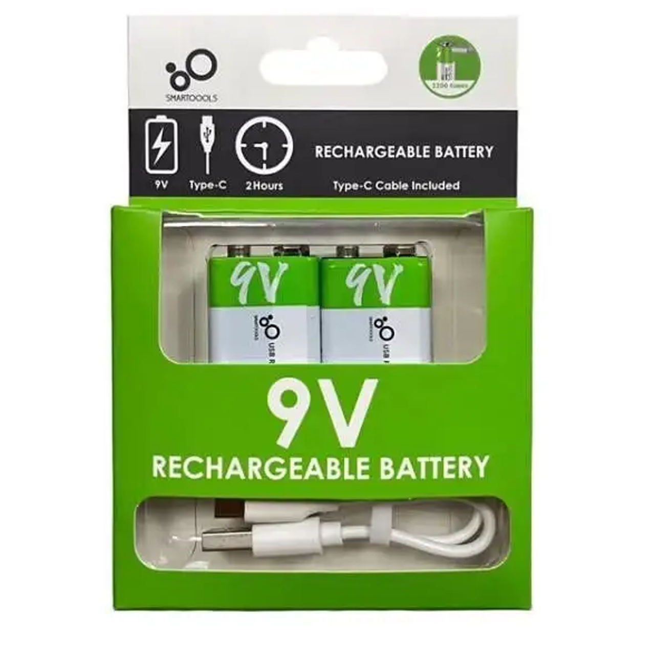 Крона аккумулятор Smartoools Li-ion TYPE-C 650 мАг 9V 2 шт. (1801384) - фото 2