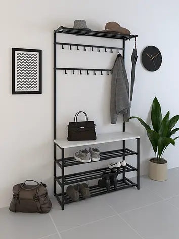 Прихожая SUNRISE 4-100 Черный/Аляска (556603)