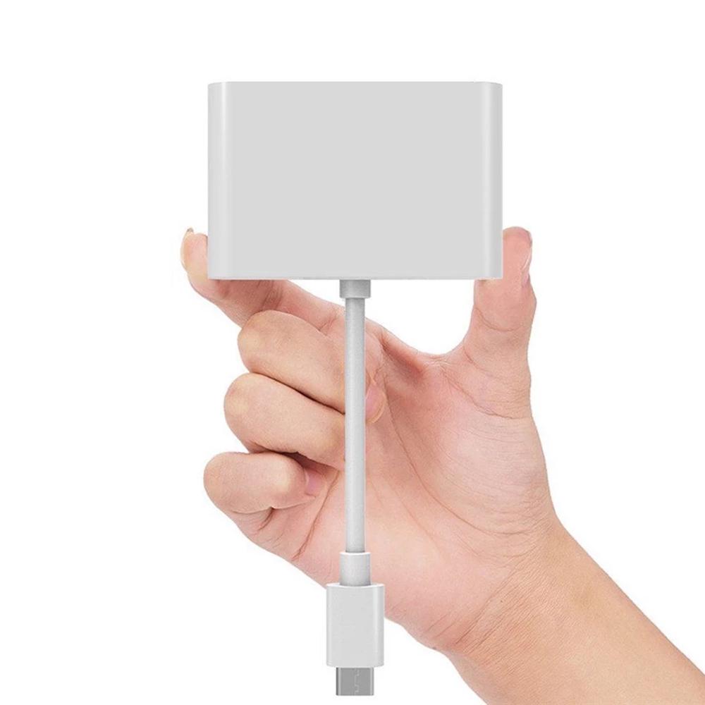Адаптер Kotion Each USB 3.1 Type-C - HDMI/USB 3.0/USB Type-C Silver (CC-UCTHU3UCA-S) - фото 4