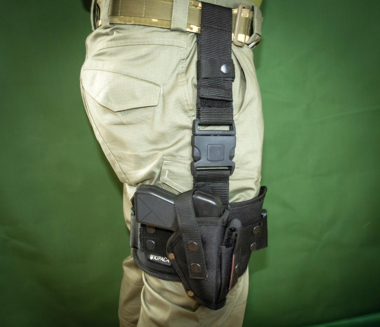 Кобура КІРАСА 282 под ПМ набедренная и поясная кордура Черный (1684476752) - фото 8