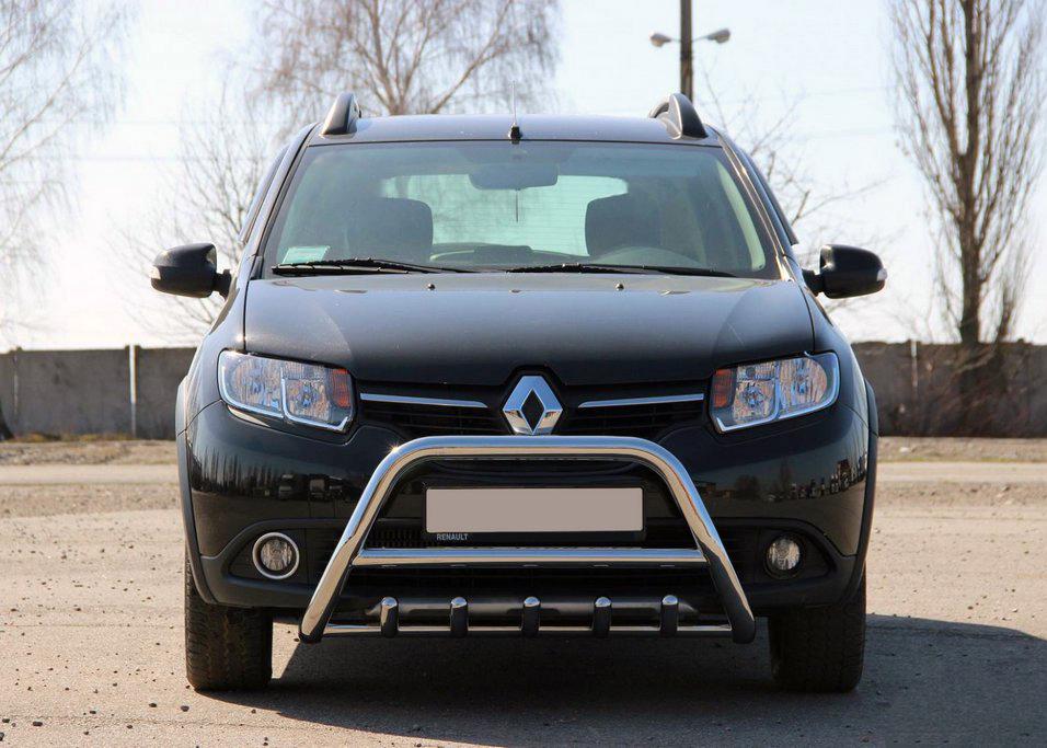Передняя дуга WT003 51 мм CAN для Renault Sandero 2013-2022 гг. нержавеющая сталь Хром