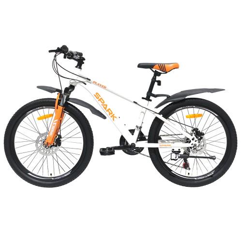 Велосипед Spark PLAYER колеса 24"/сталева рама 13" Біло-помаранчевий (26351985) - фото 3 Велосипед Spark PLAYER колеса 24"/сталева рама 13" Біло-помаранчевий (26351985) - фото 3