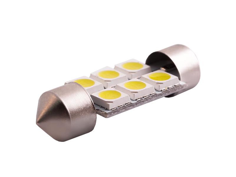 Автолампа светодиодная C5W SV8,5 24 В 36 мм SMD5050-6led Белый (758)