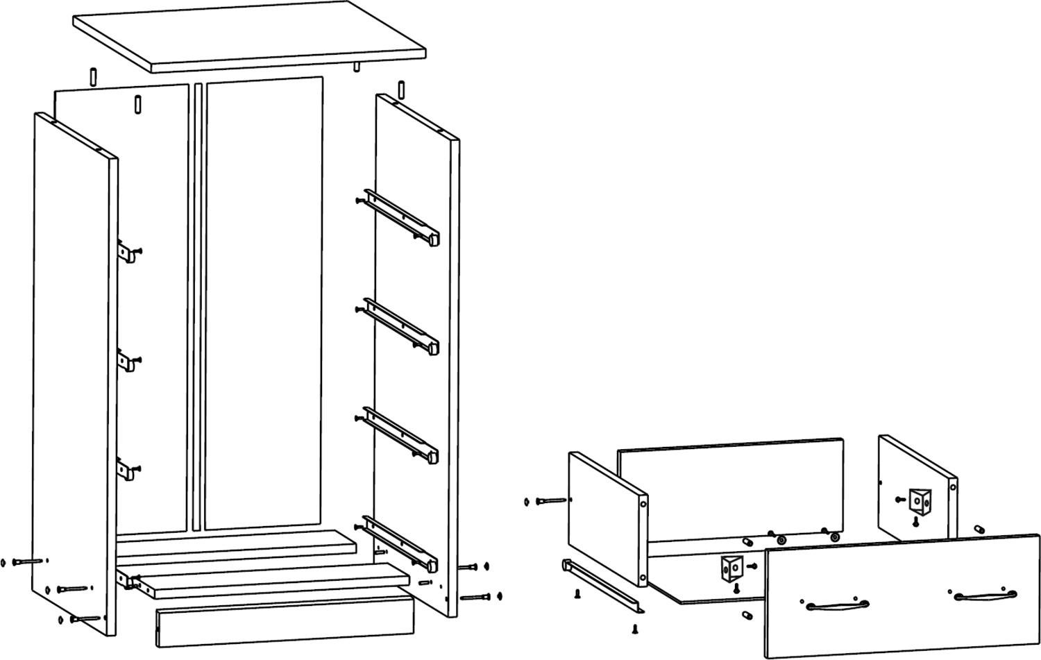 Комод Компанит 4Б 72х37,5х84,9 см Орех экко - фото 3 Комод Компанит 4Б 72х37,5х84,9 см Орех экко - фото 3