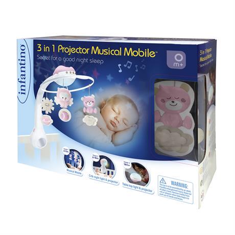 Мобіль музичний із проєктором Infantino 3в1 Рожевий (004914I)