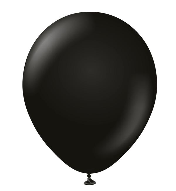 Воздушные шары Kalisan 30 см 10 шт. Чёрный пастель (415232)