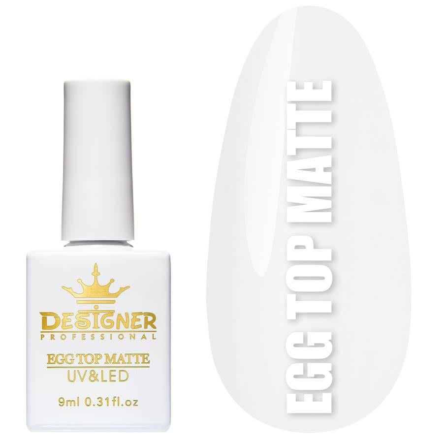 Топ матовый Designer Professional Egg Top Matte с черными крошками без липкого слоя 9 мл