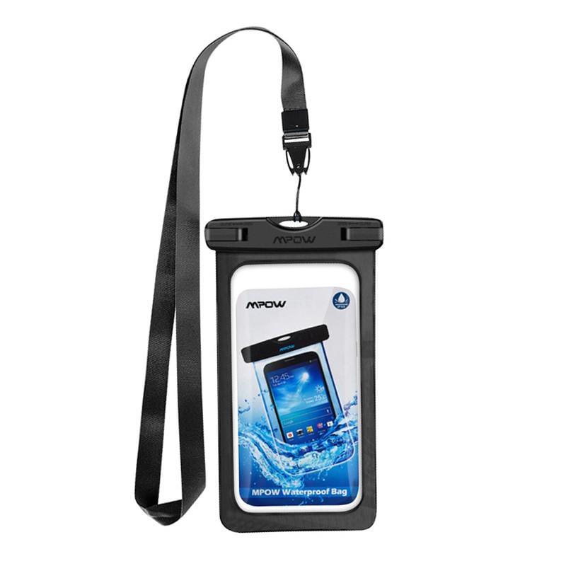 Чехол водонепроницаемый Mpow Waterproof IPX8 для мобильных телефонов до 6,7" Черный Чехол водонепроницаемый Mpow Waterproof IPX8 для мобильных телефонов до 6,7" Черный