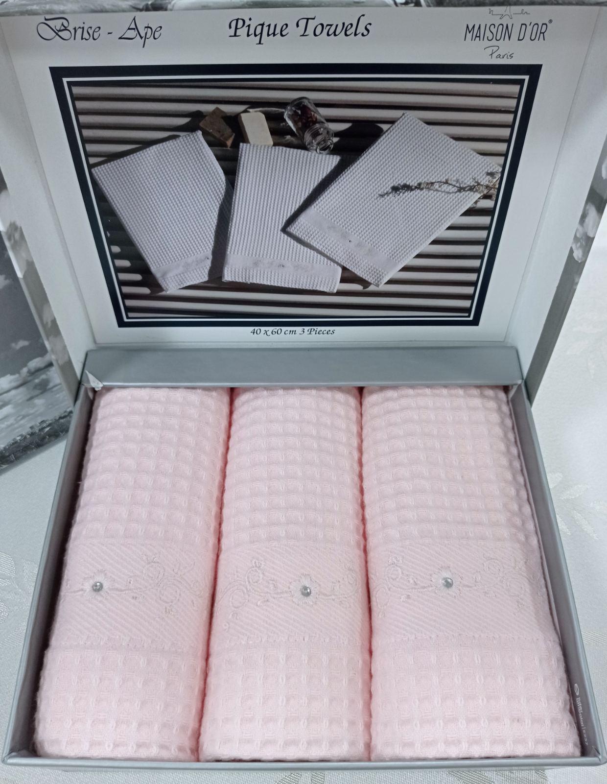 Рушники Maison D'or Brise Ape 40x60 см 3 шт. Pink