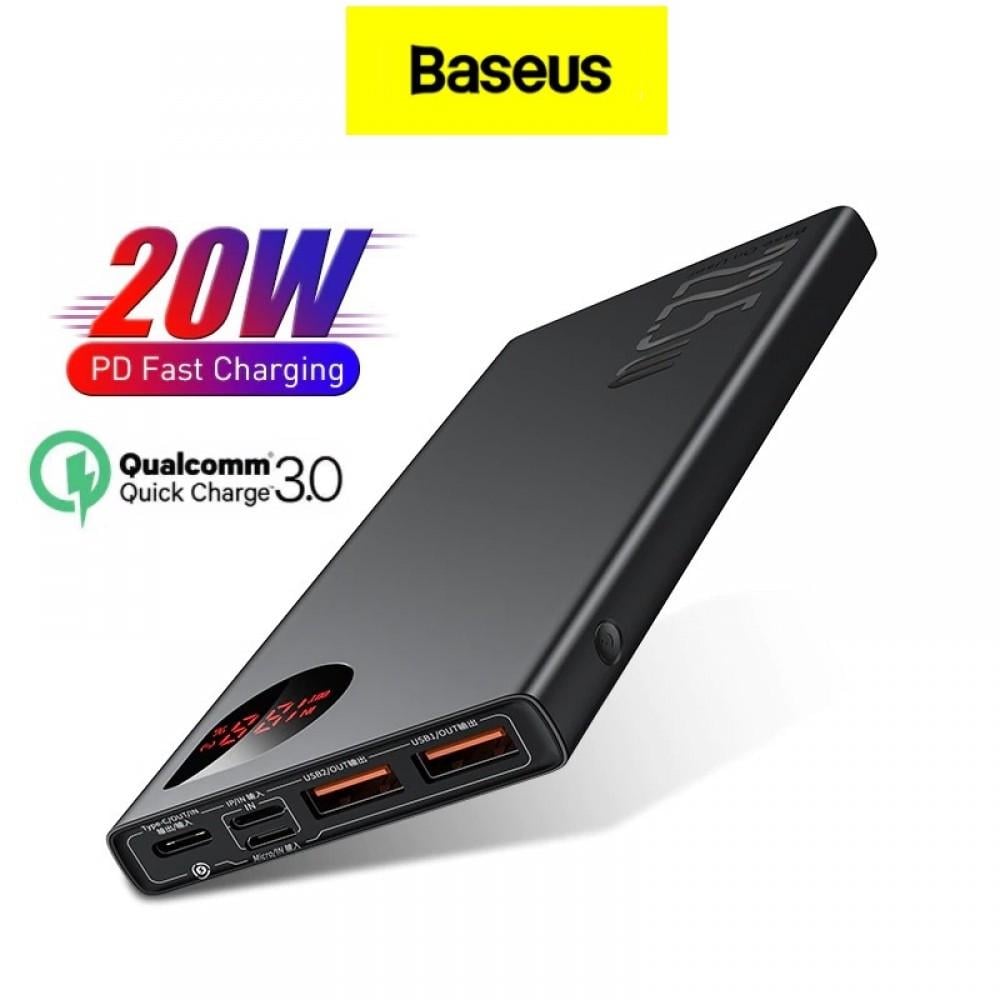 Повербанк BASEUS Adaman Metal Digital Display QC 22.5W 10000 mAh Black (25397390) - фото 11 Повербанк BASEUS Adaman Metal Digital Display QC 22.5W 10000 mAh Black (25397390) - фото 11