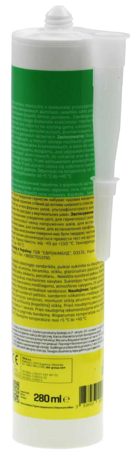 Герметик санітарний TKK Seal Classic Silicone 280 мл Прозорий (18342) - фото 2