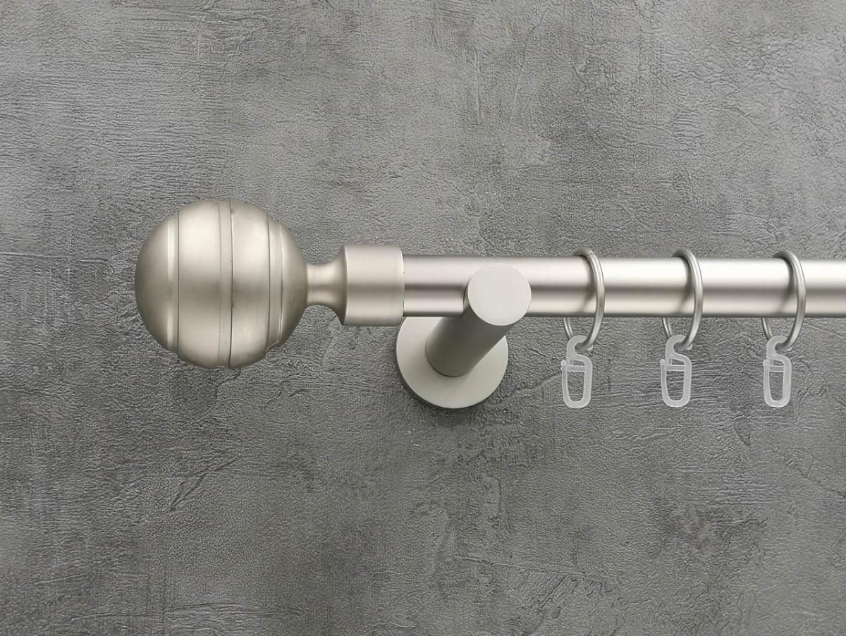 Карниз Quadrum EM235 гладка штанга одинарний універсальний 25 мм 300 см Сатин (264770961)