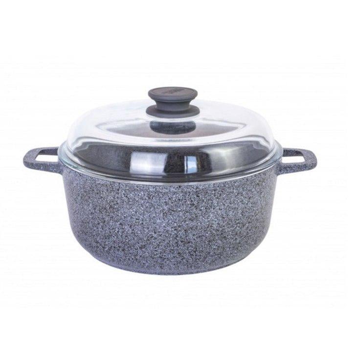 Кастрюля с антипригарным покрытием Биол Гранит Грей 4 л (К404ПС)