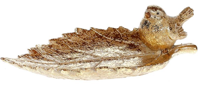 Декоративное блюдо Птица на золотых листьях 21,5 см (BD-218-733)