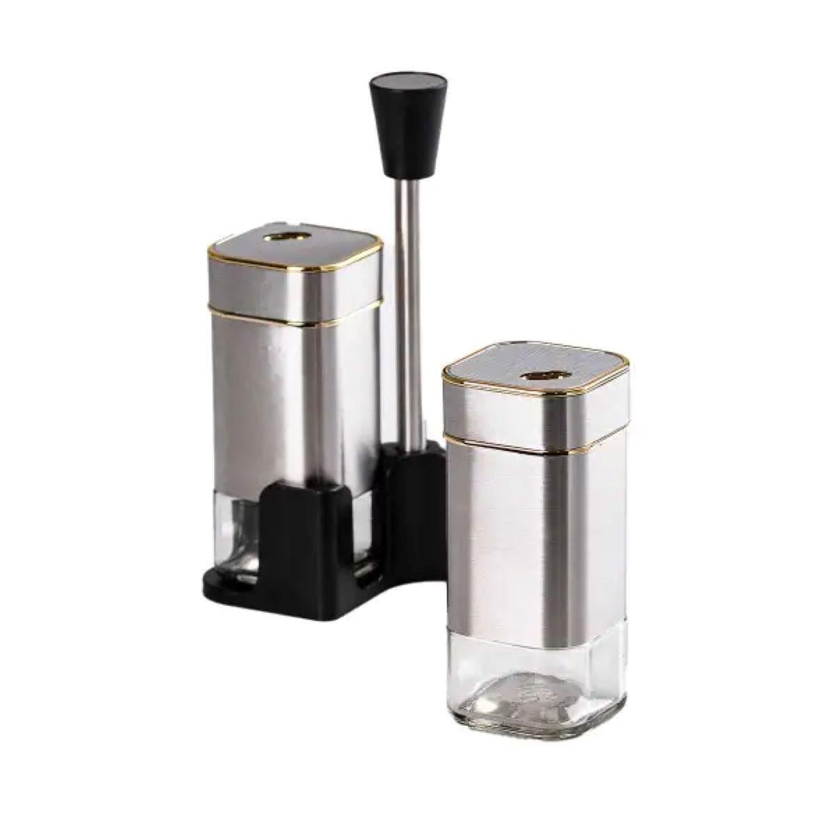Набор для специй на подставке 2 баночки для соли и перца по 120 мл (3668)