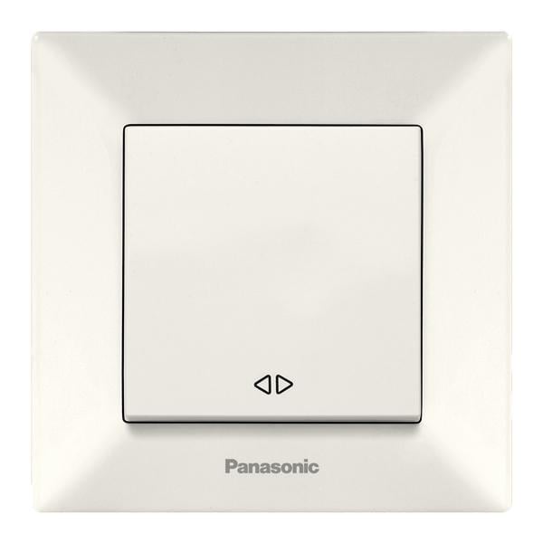 Выключатель 1-клавишный Panasonic Arkedia Slim перекрестный Кремовый (480100202)