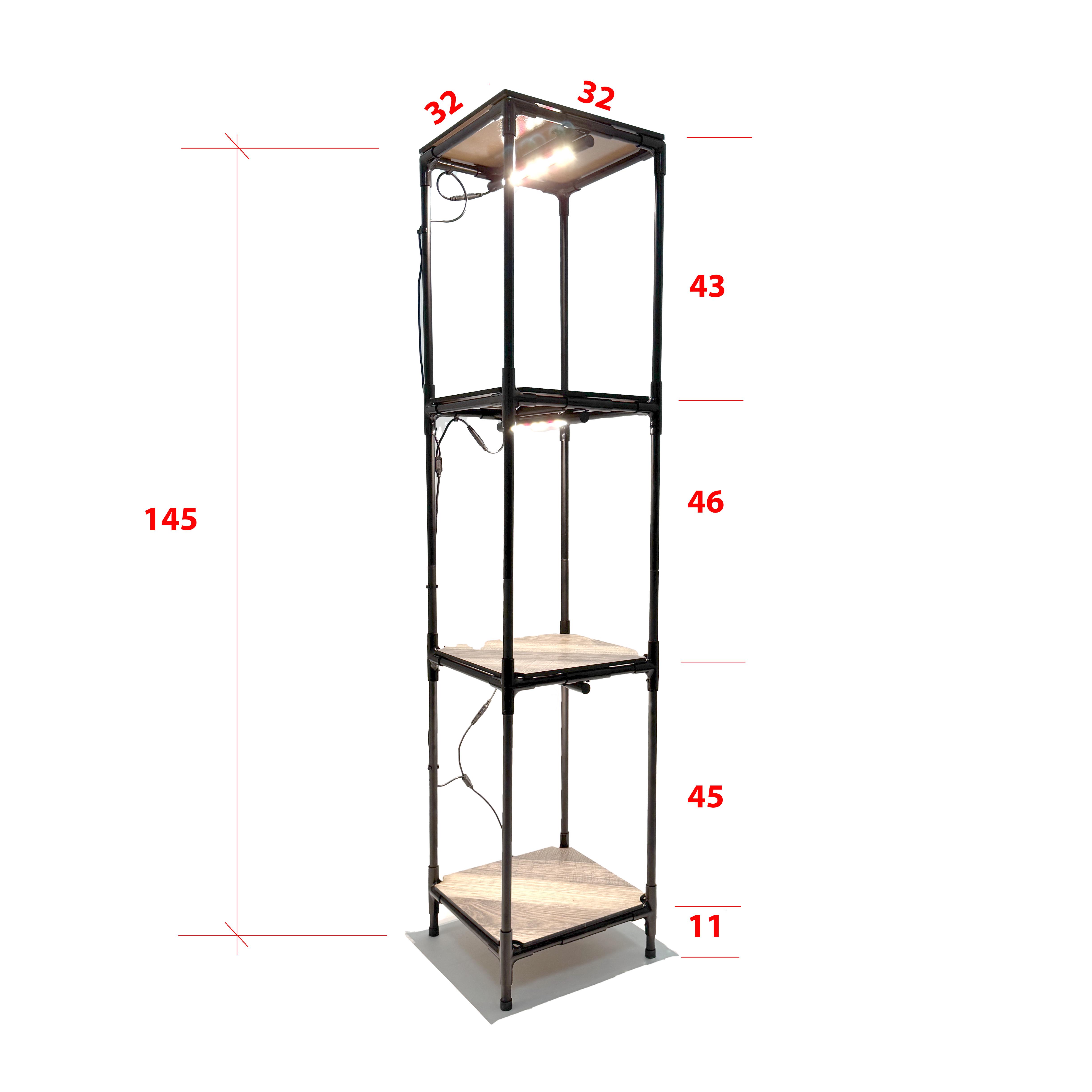 Стелаж для рослин Troya Light 4х рівневий металевий з підсвічуванням 1,45 м (27507079) - фото 3 Стелаж для рослин Troya Light 4х рівневий металевий з підсвічуванням 1,45 м (27507079) - фото 3