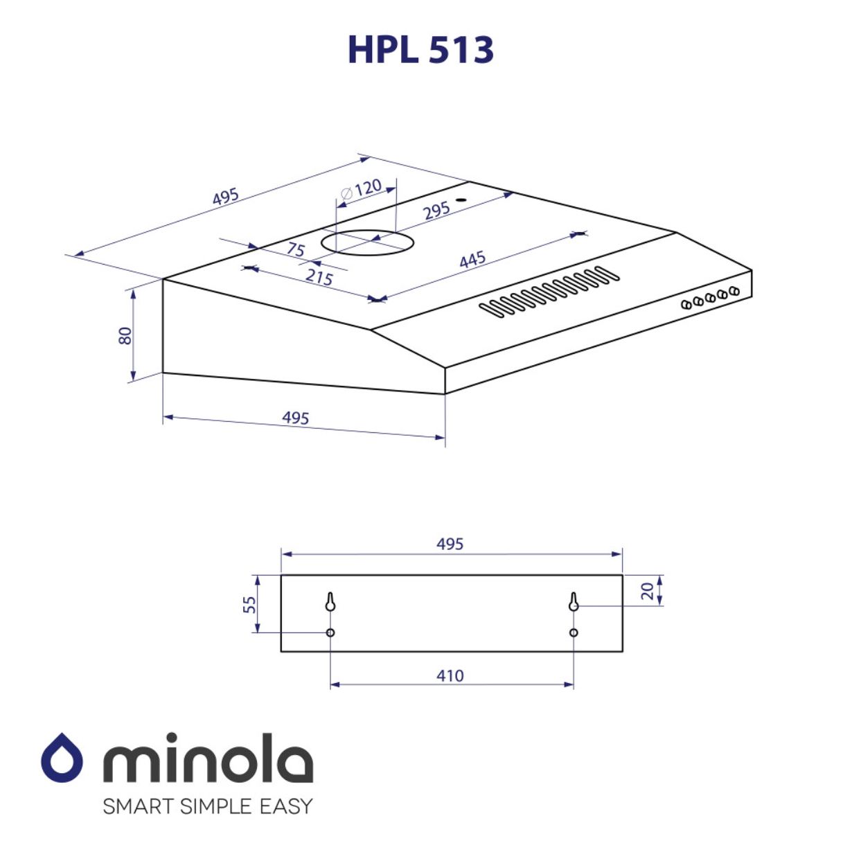 Витяжка плоска Minola HPL 513 I - фото 10