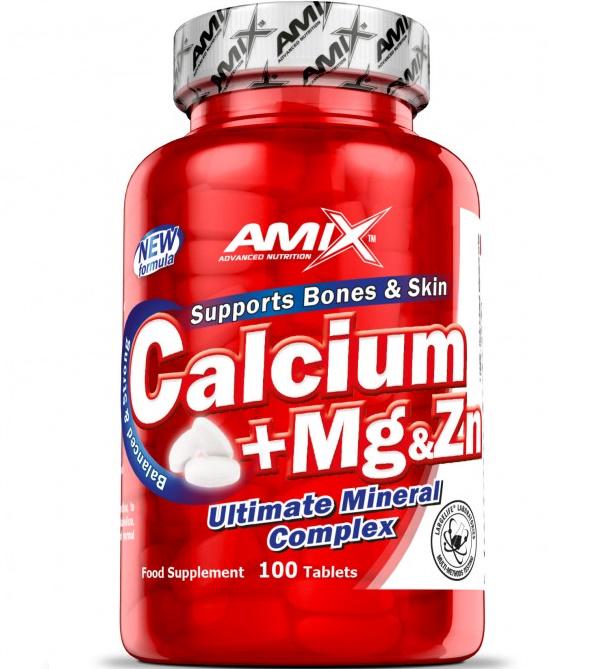 Мультимінерали для спорту Amix Nutrition Ca+Mg+Zn 100 Tabs