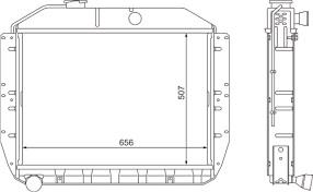 Радіатор S.I.L.A. ЗІЛ-130/-131 3-х рядний (13538378) - фото 2
