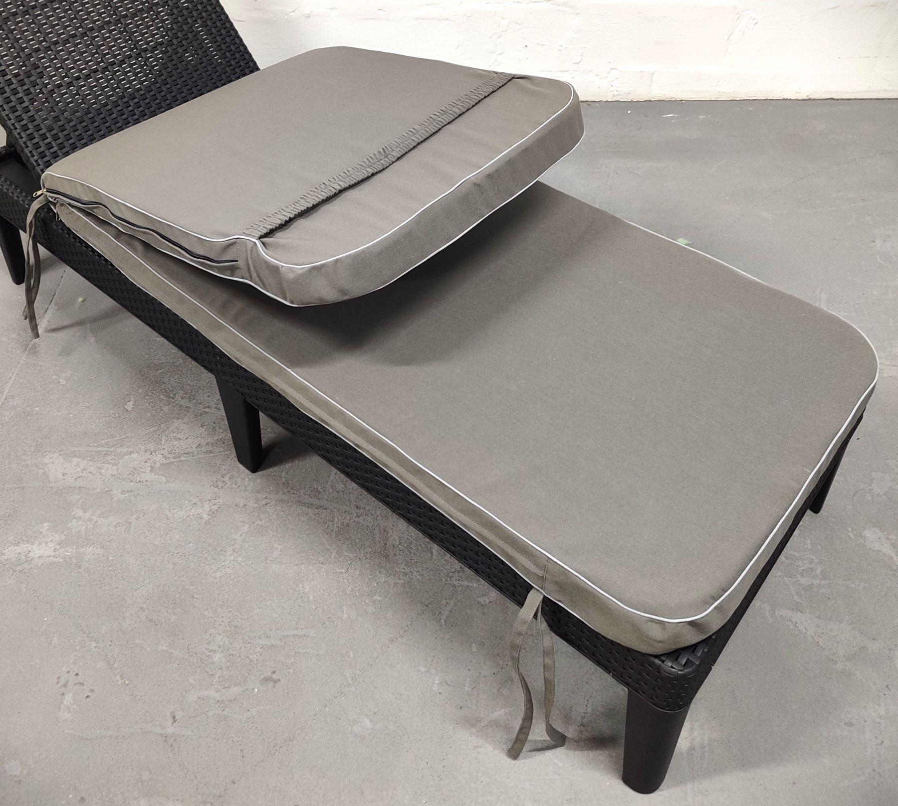 Матрас для шезлонга eGarden Mare двухсторонний акрил 195x58x6 см Серый (5746) - фото 5 Матрас для шезлонга eGarden Mare двухсторонний акрил 195x58x6 см Серый (5746) - фото 5