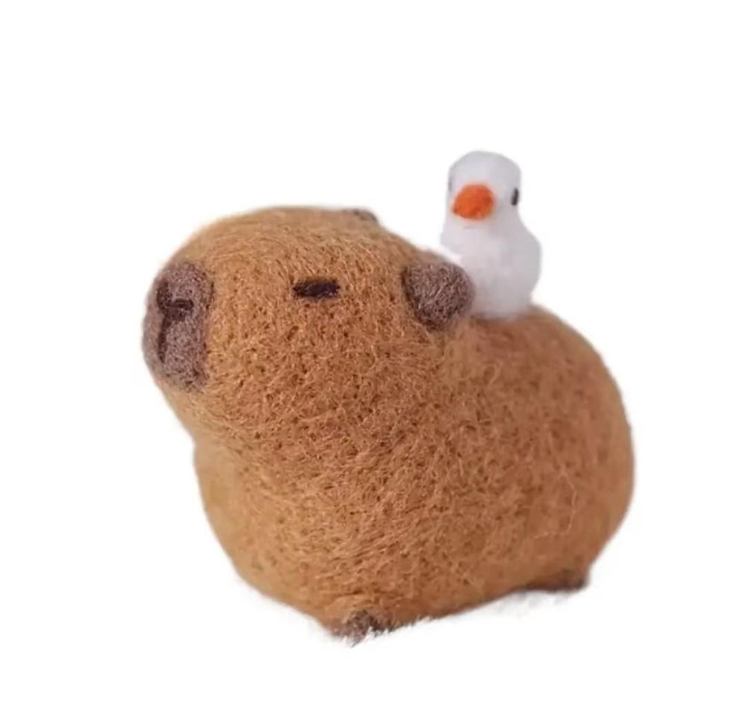 Набор для валяния Капибара с птицей (2523928873)