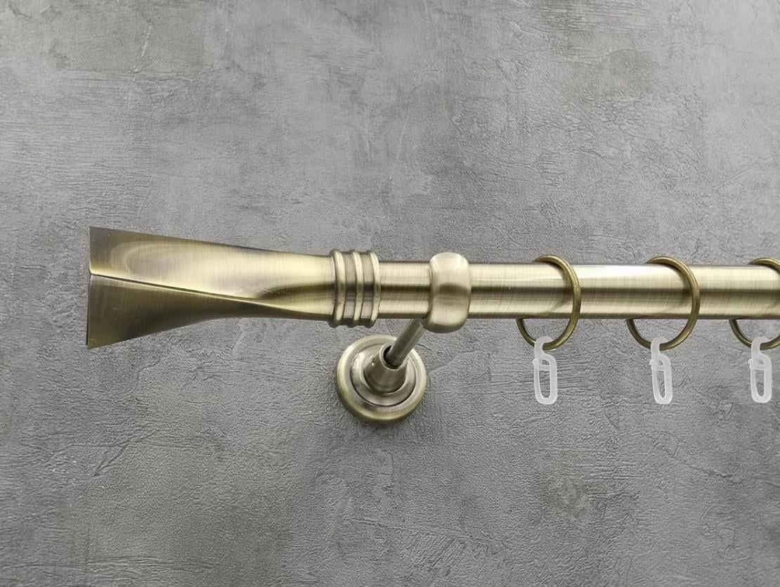 Карниз Quadrum Свінг гладка штанга одинарний відкритий 25 мм 300 см Антик (262044041)