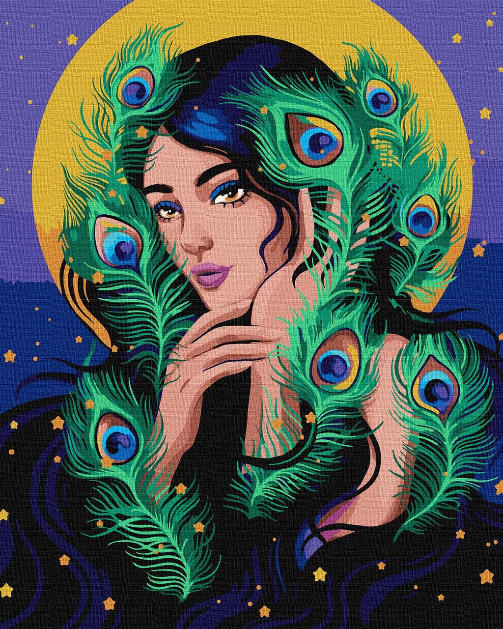 Картина по номерам Ідейка Загадочная девушка 40х50 см (KHO2559)