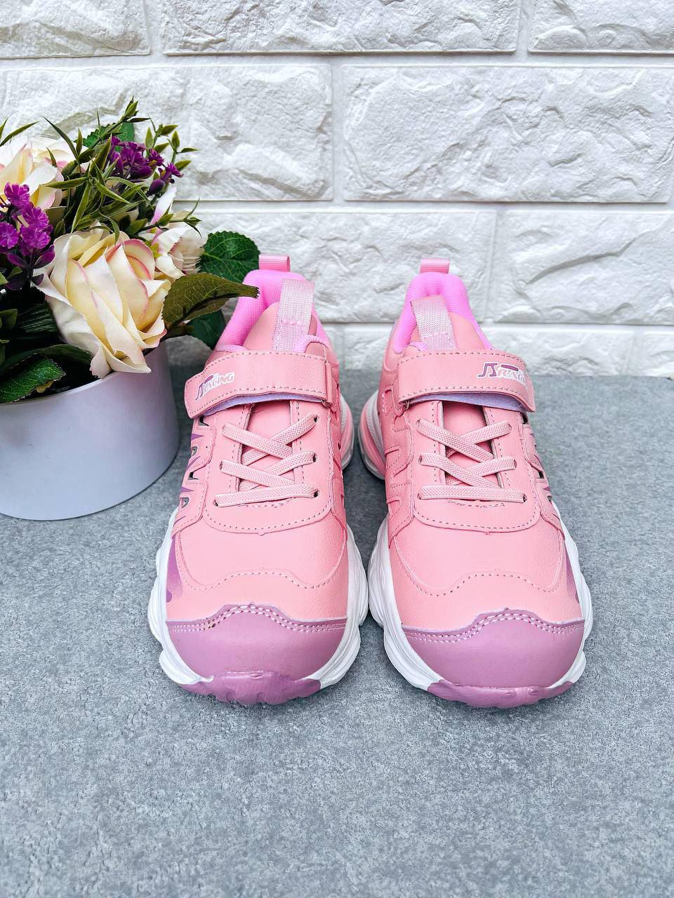 Кросівки для дівчинки Xifa 1689 р. 34 20 см Рожевий (1689-2) - фото 2