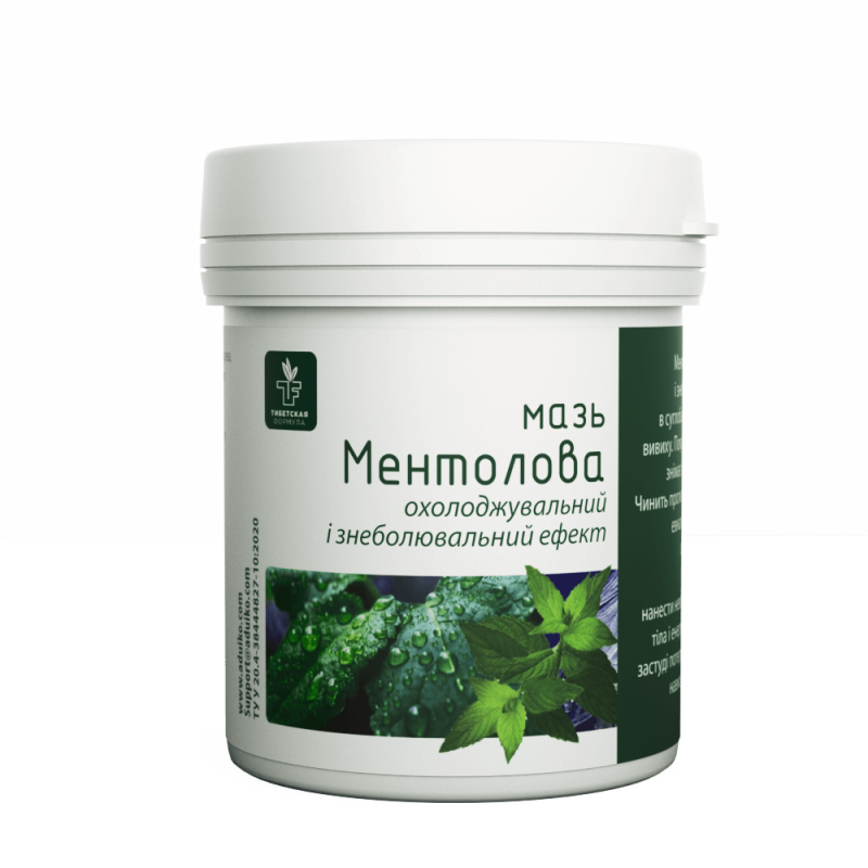 Мазь ментолова Tibetan formula охлаждение и обезболивание при мышечных головных болях 60 мл (1727403066)