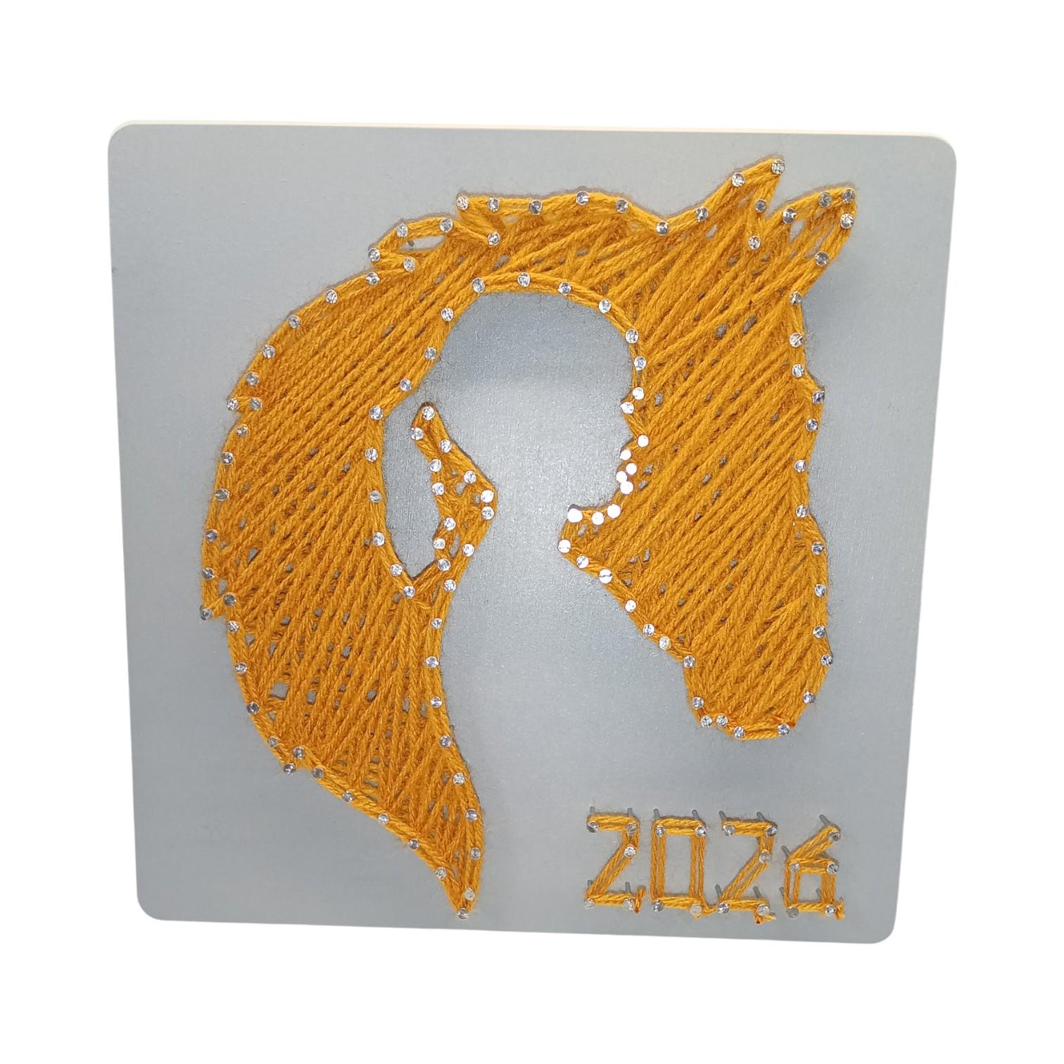 Творчий набір стрінг-арт "Дівчина та кінь" 200х200 мм (30698860)