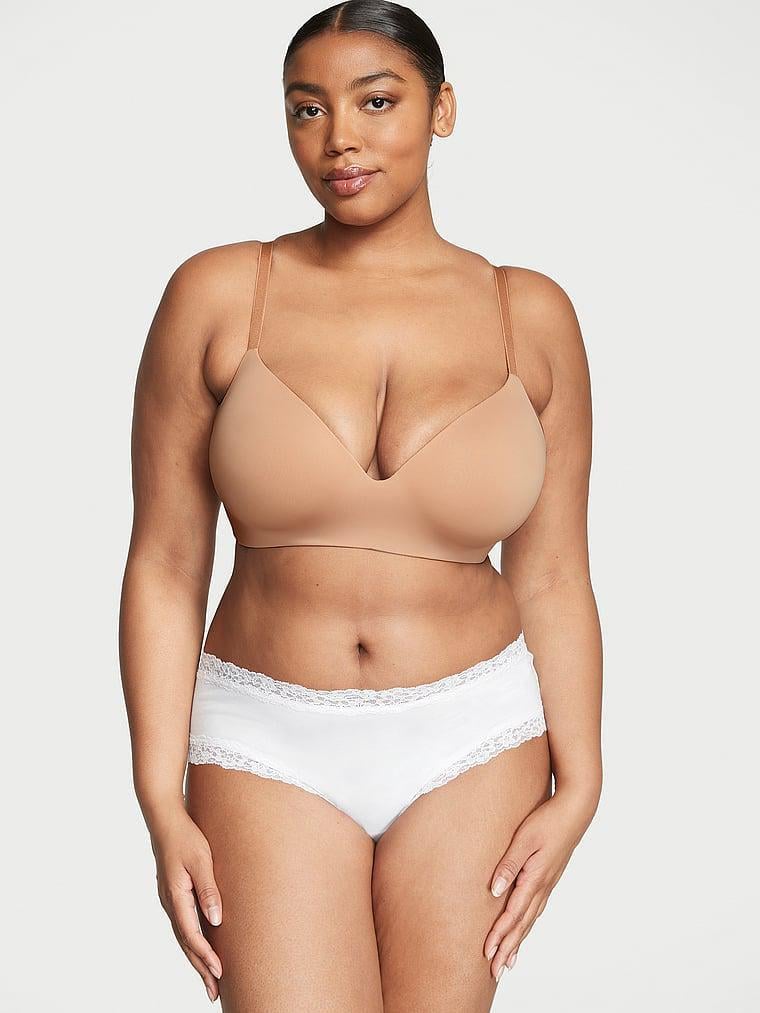 Трусики хлопковые Victoria's Secret Lace-Waist Cotton Cheeky Panty White XS Белый (26825176) Трусики хлопковые Victoria's Secret Lace-Waist Cotton Cheeky Panty White XS Белый (26825176)